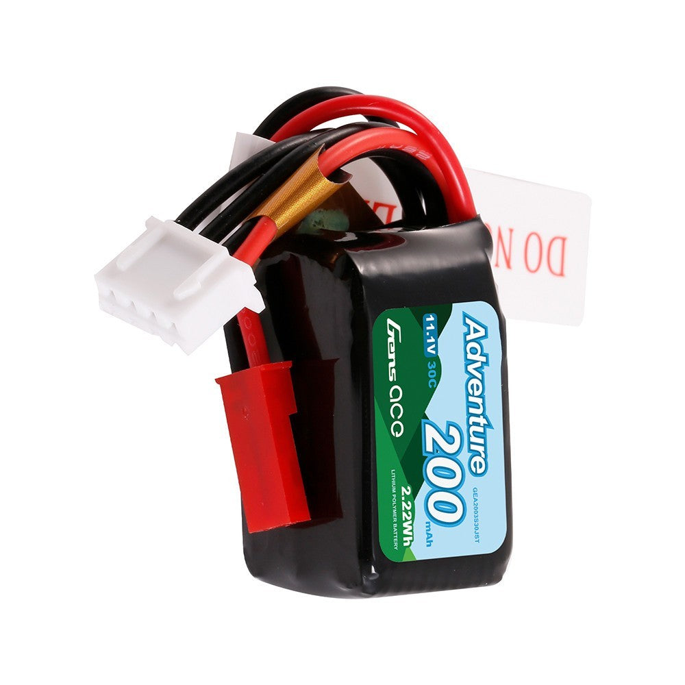 4x Gens Ace 200mAh 3S 11.1V 30C Lipo RC Truck / Airplane Battery Pack JST Plug