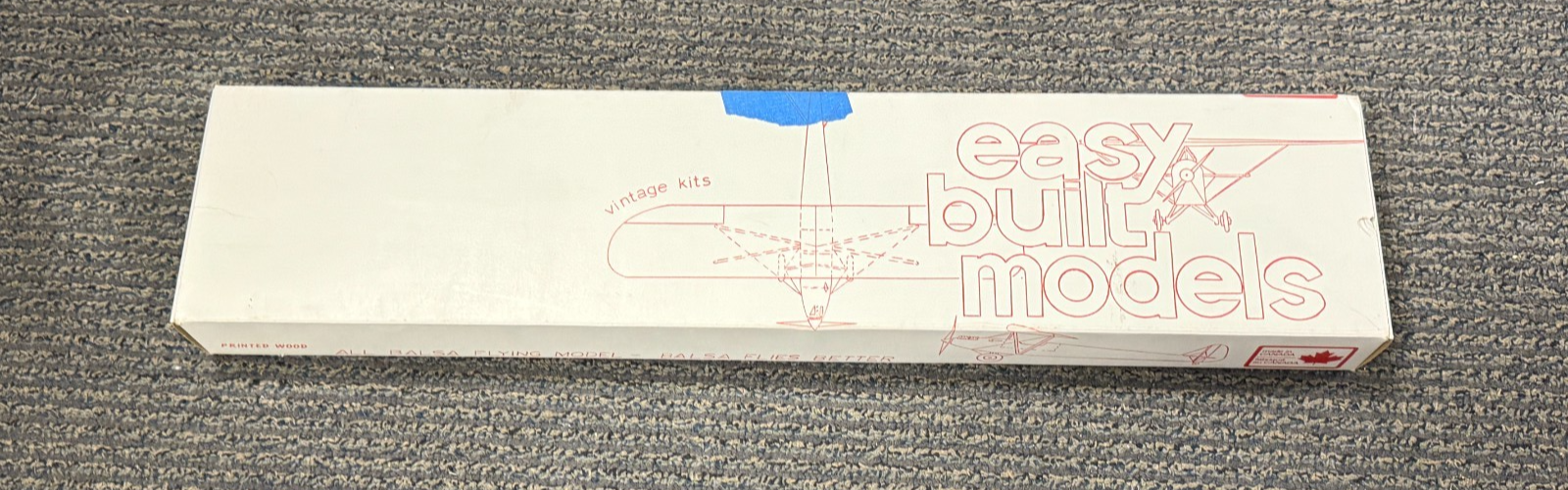 Micro X Models Piper J3 Indoor Model Balsa Wood Kit FF Free Flight  Kit FF34