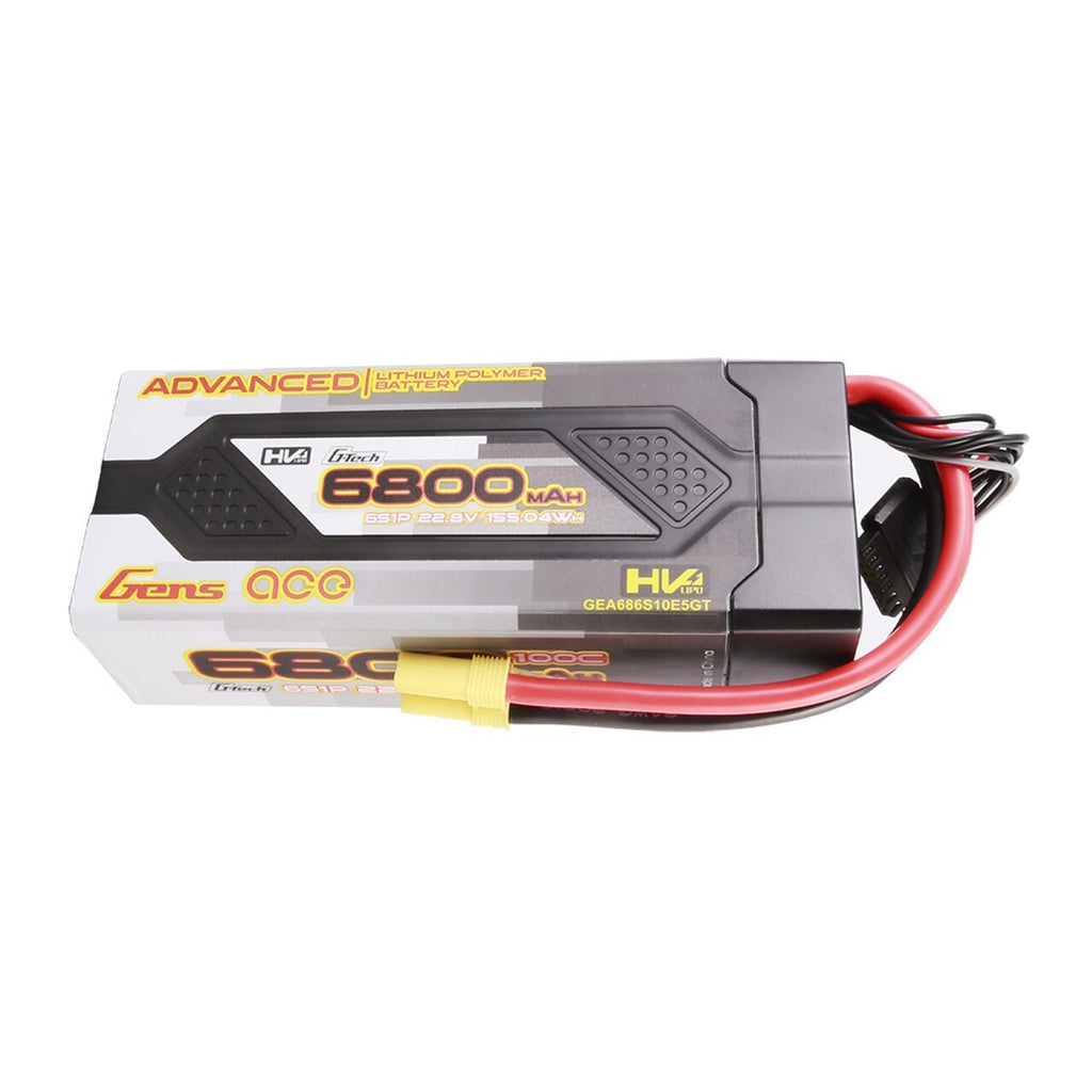 Gens Ace 6800mAh 6S 100C 22.8V HardCase G-Tech Advanced Lipo Battery Pack w/ EC5