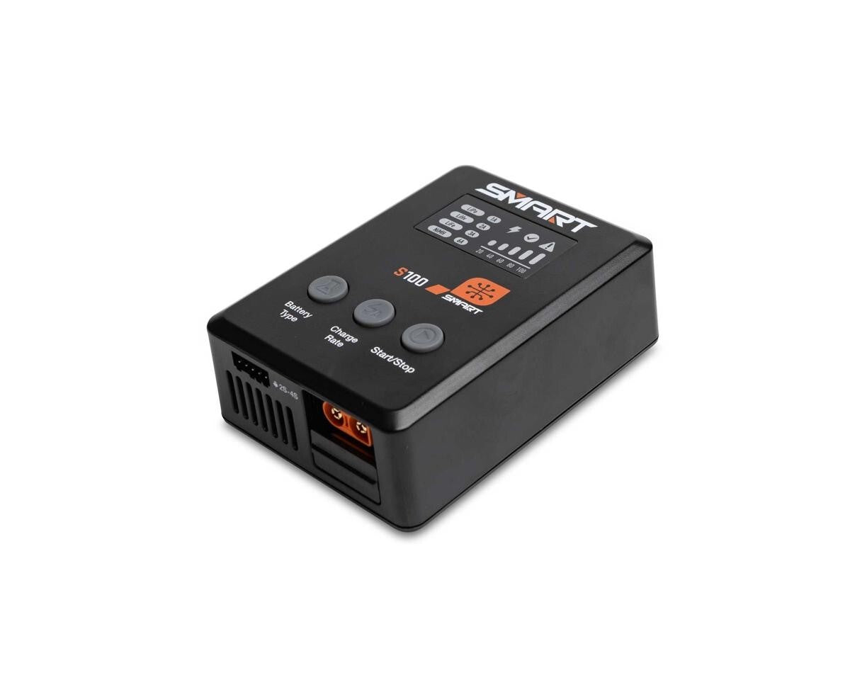 Spektrum RC Bundle 2S Smart 50C LiPo Battery 5000mAh S100 Charger SPMX-1032