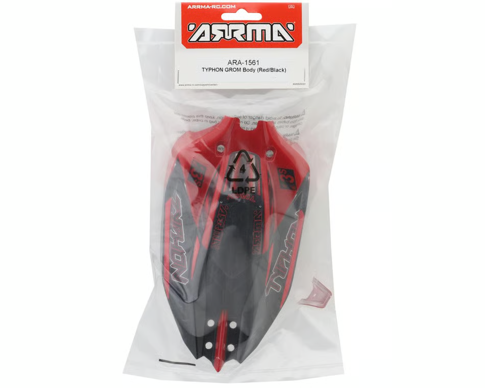 Arrma Typhon Grom 223S 1/14 Scale Pre-Painted Body (Red/Black) ARA-1561 ARA1561