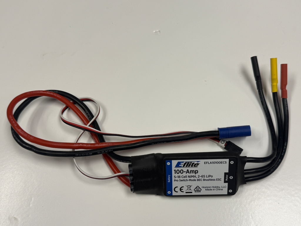 E-Flite Eflite BrushLess ESC Speed Control 100 Amp w/ EC5 Plug EFLA10100EC5 EC5