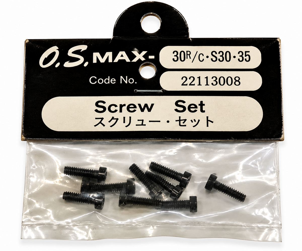 O.S. OS MAX 22113008 Screw Set 30R/C S30 .35 Vintage Engine Parts NOS