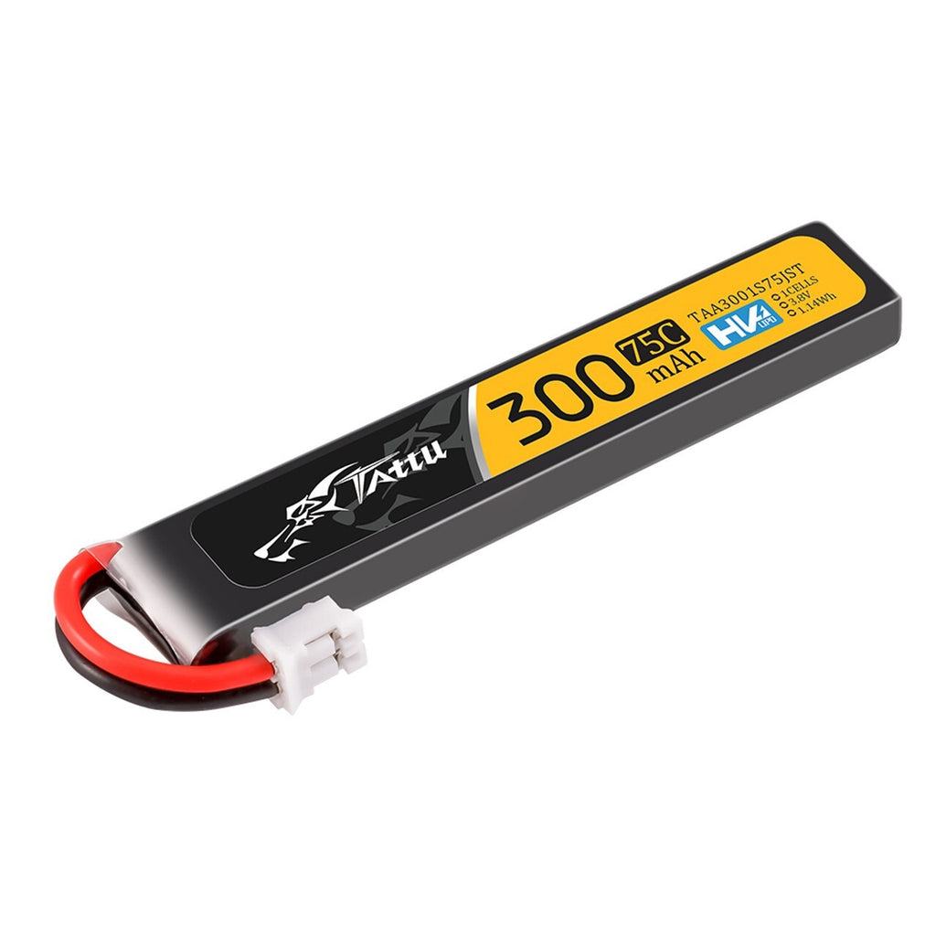 Tattu 300mAh 1S 75C 3.8V Lipo RC Airplane / Drone Battery Pack with JST-PHR Plug