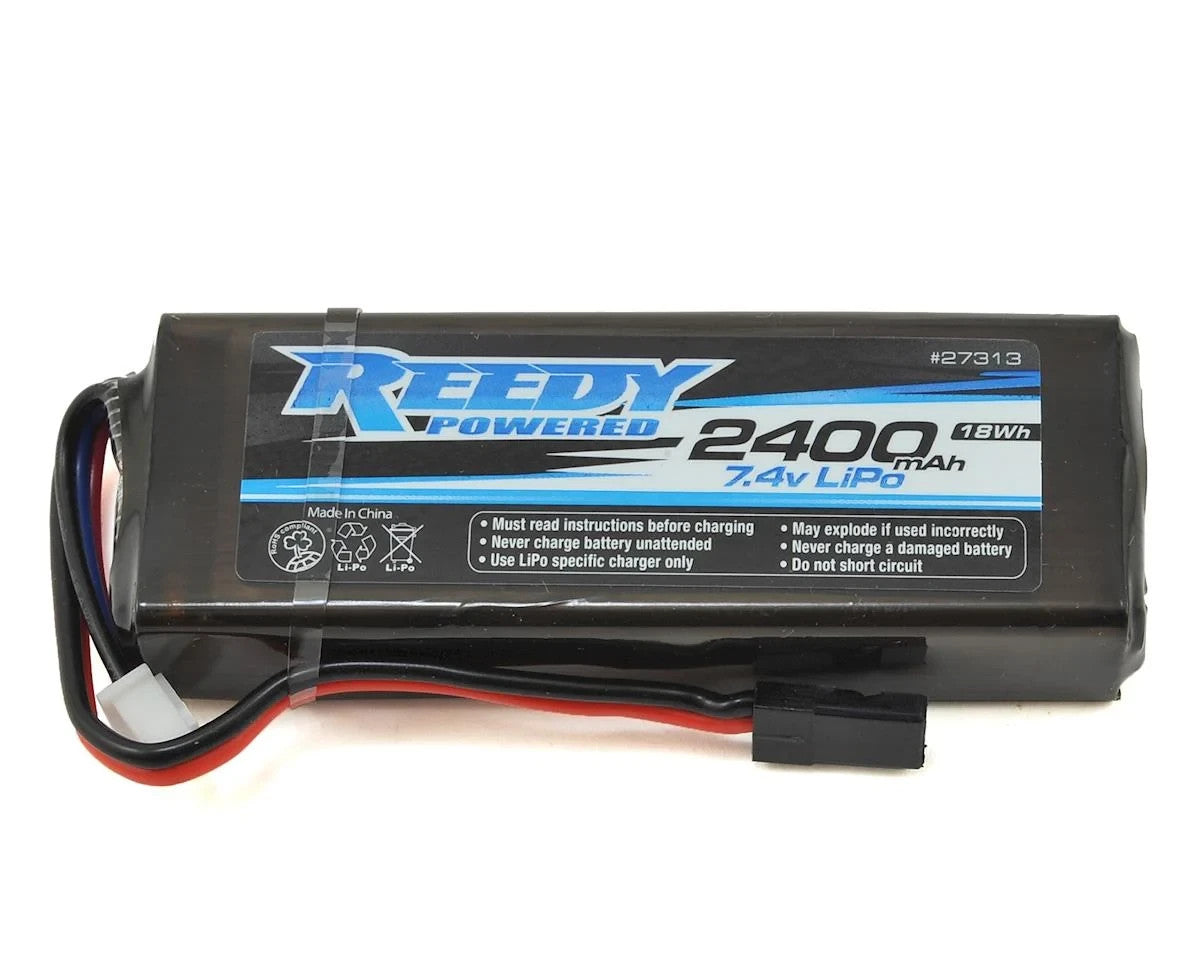 Reedy 2S Flat LiPo RC Receiver RX Battery Pack 7.4V 2400mAh ASC27313 27313