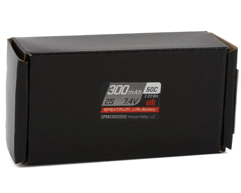 Spektrum RC 2S 50C LiPo Battery Pack w/JST Connector 7.4V 300mAh SPMX3002S50
