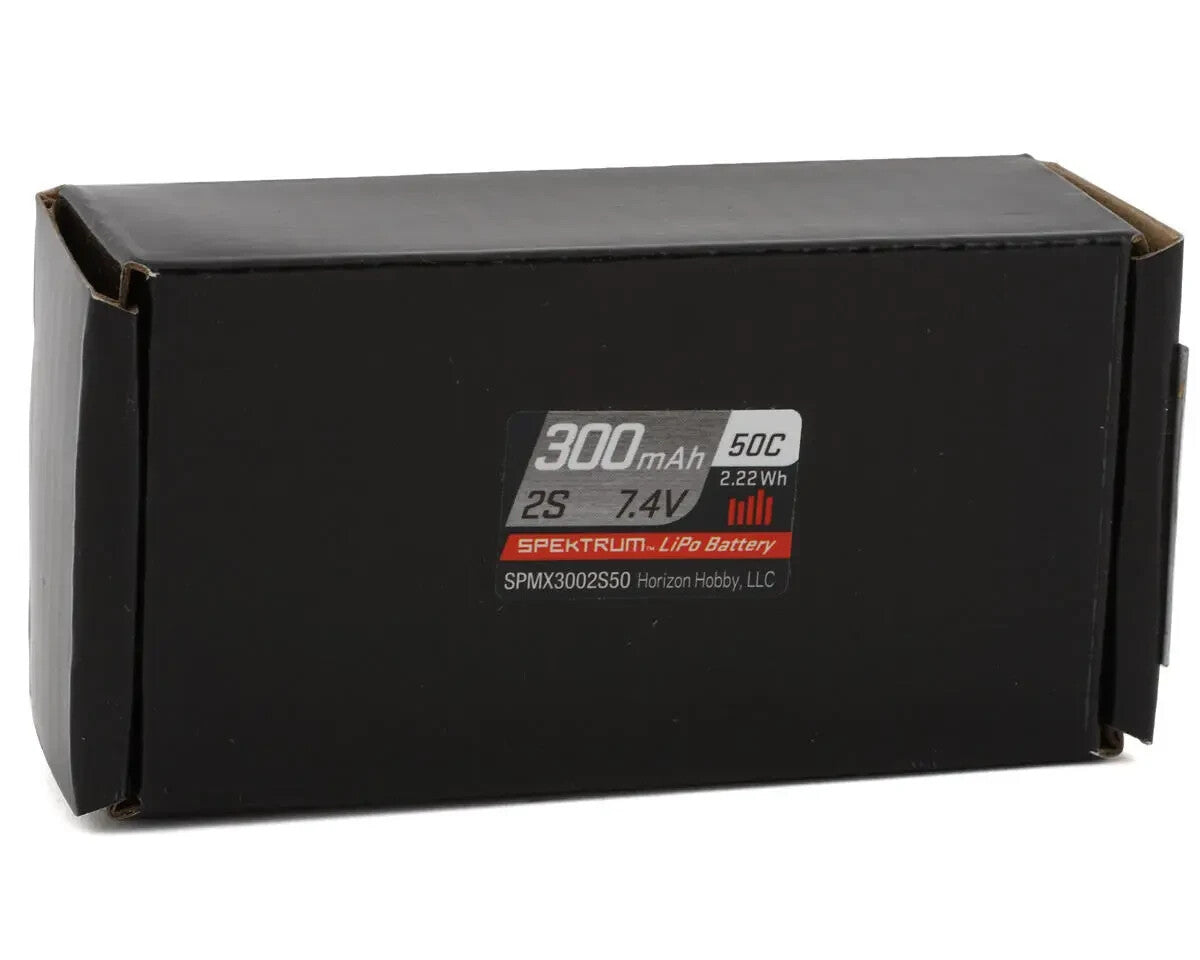 Spektrum RC 2S 50C LiPo Battery Pack w/JST Connector 7.4V 300mAh SPMX3002S50