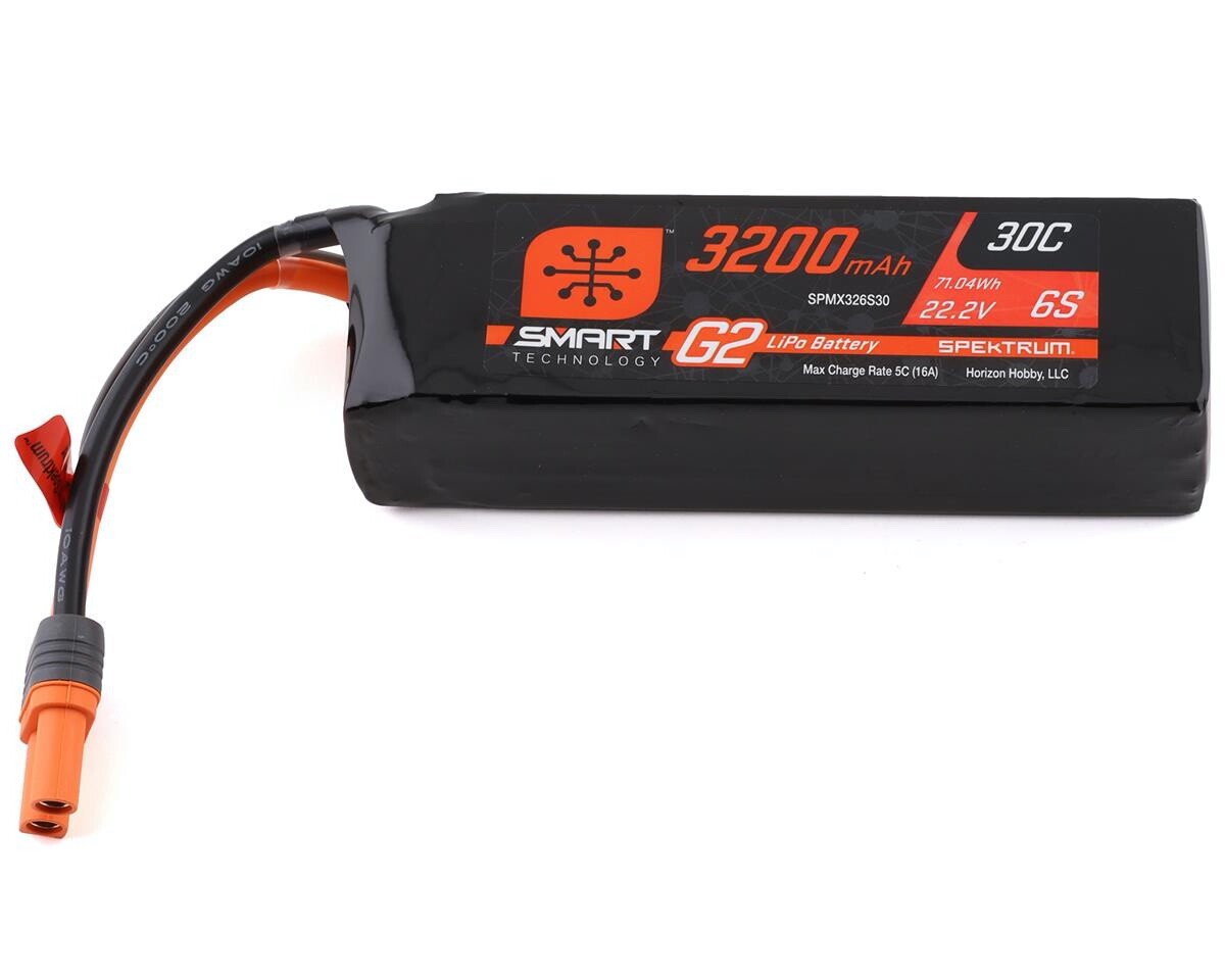 Spektrum RC 6S Smart G2 LiPo 30C Battery Pack 22.2V 3200mAh w/ IC5 Connector