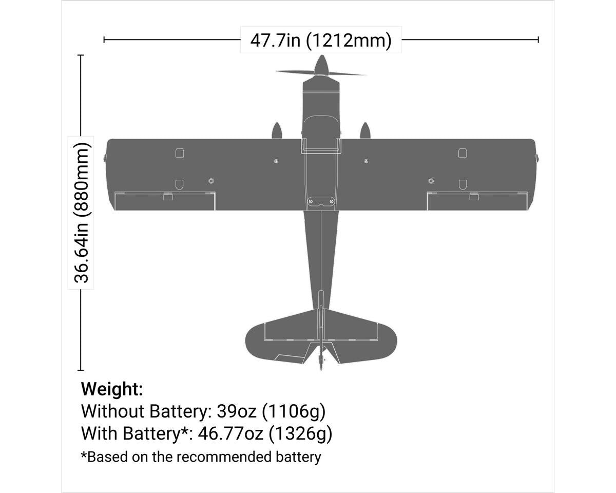 E-flite EFlite Decathlon RJG 1.2m BNF Bind in Fly Basic Electric Airplane SAFE