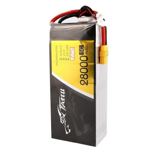 Tattu Semi-Solid State 28000mAh 6S 5C 22.2V Lipo Battery Pack with XT90S plug