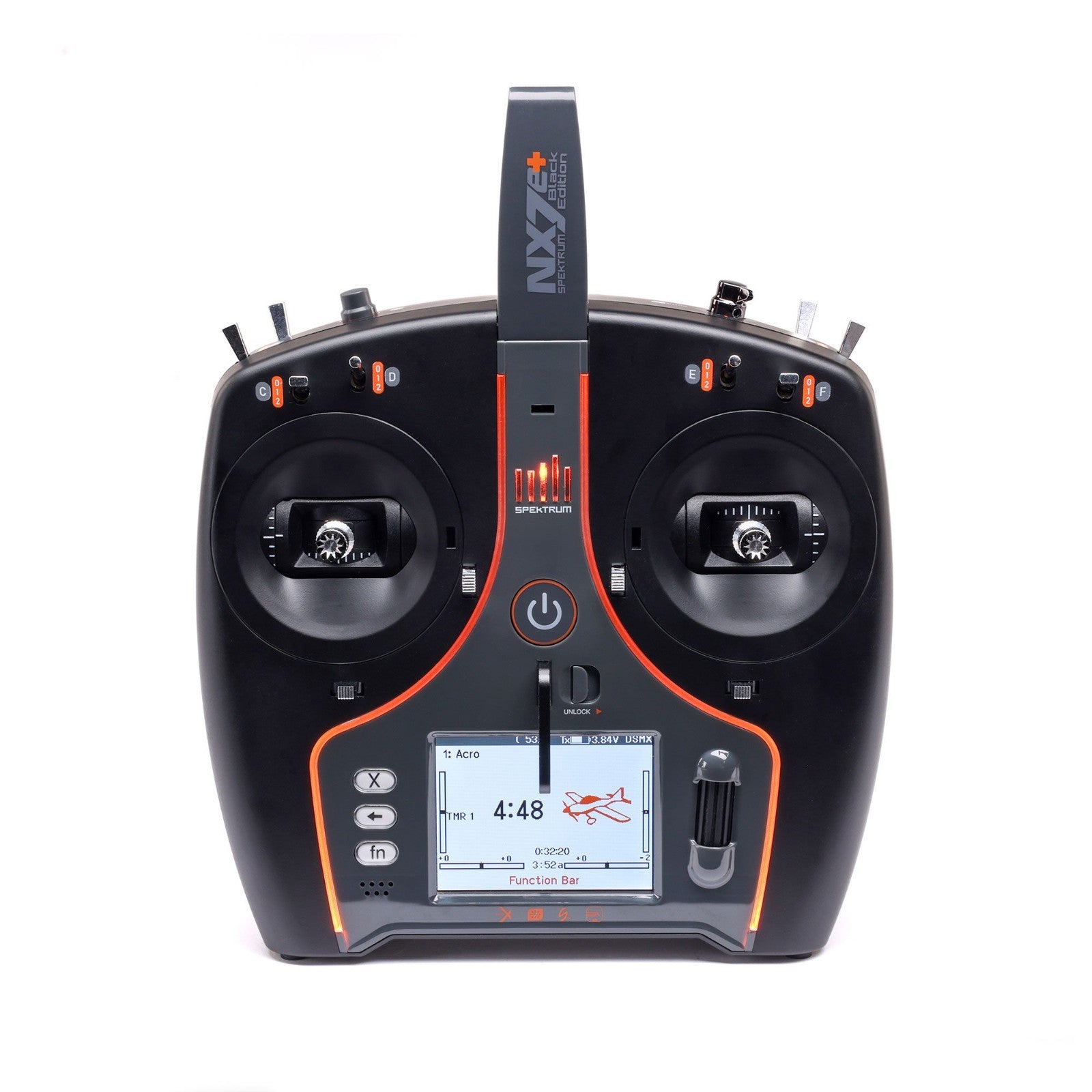 Spektrum NX7e+ 14-Channel DSMX Transmitter Only Black Edition SPMR7120
