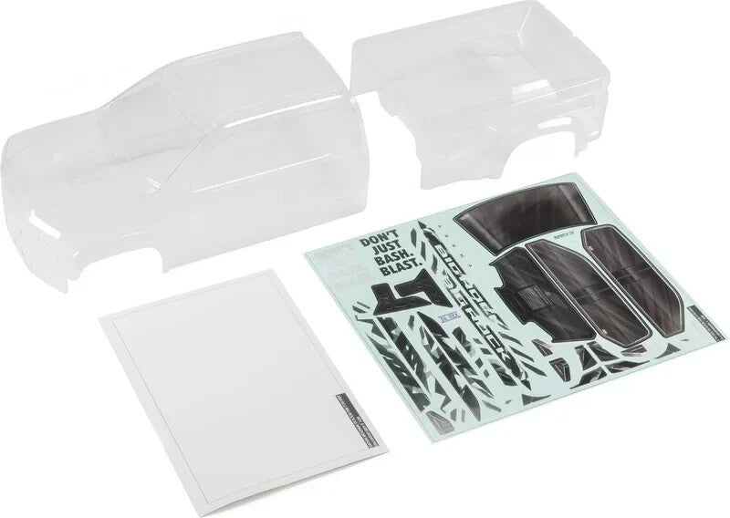 Arrma Big Rock 6S BLX 1/7 Crew Cab Monster Truck Body (Clear) ARA411025