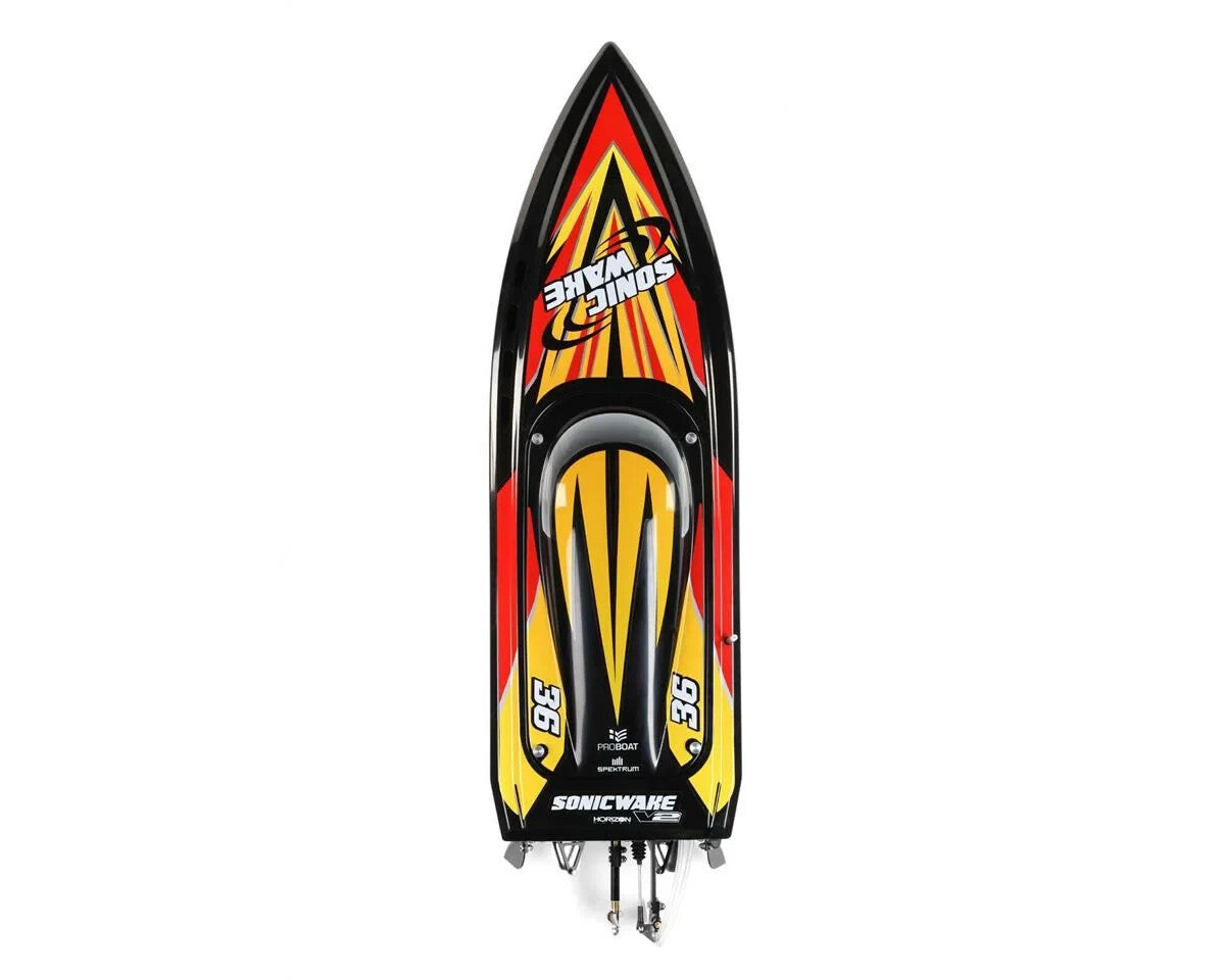 Pro Boat Sonicwake 36" Self-Righting RTR Deep-V Brushless Boat Black w/Spektrum