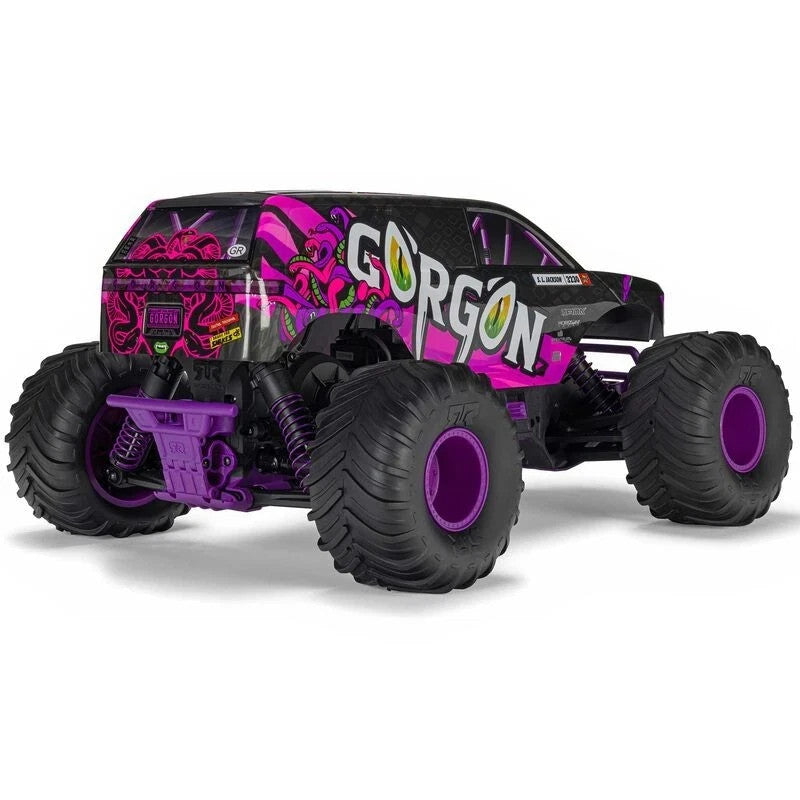 ARRMA Gorgon ARA3230ST4 2WD 1/10th Scale RTR RC Truck Purple + Battery & Charger