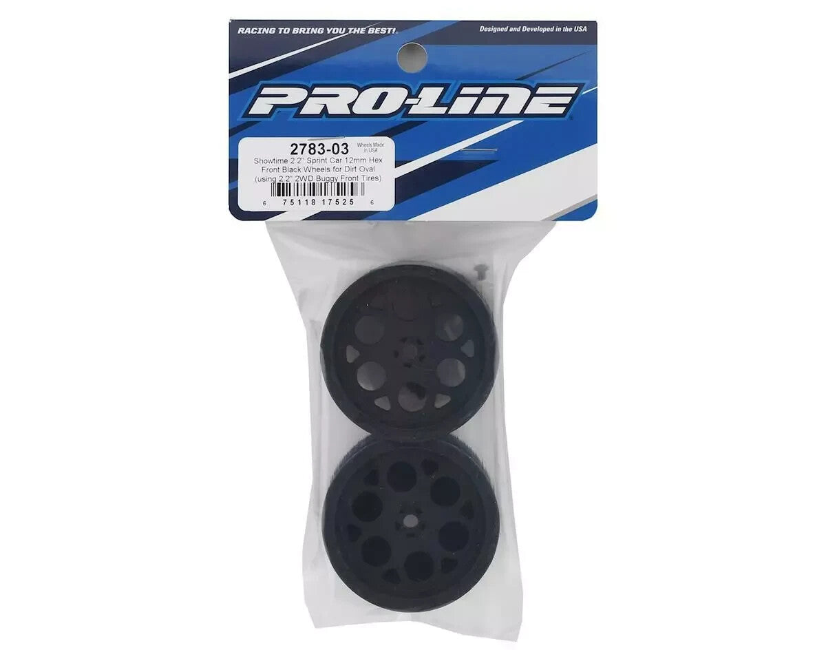 Proline Pro-Line Showtime 2.2" Sprint Car Rear Sprint Wheels Black PRO2783-03
