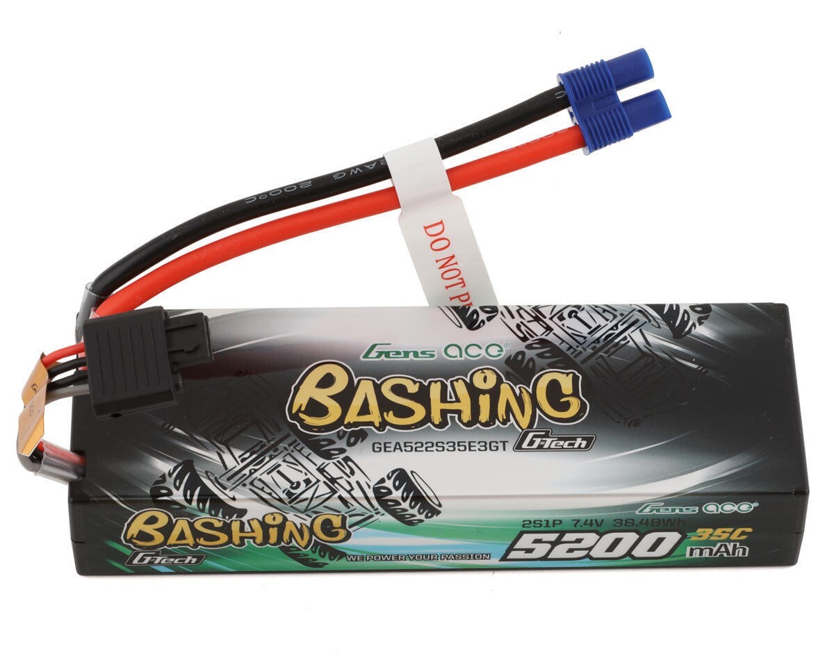 Gens Ace 2S G-Tech GTech Smart Bashing LiPo RC Battery 35C 7.4V / 5200mAh w/EC3