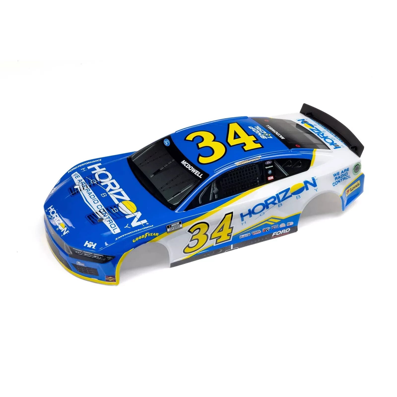Losi McDowell #34 34 Horizon Hobby 2024 RC 1/18 Scale Body NASCAR GROM LOS-1922