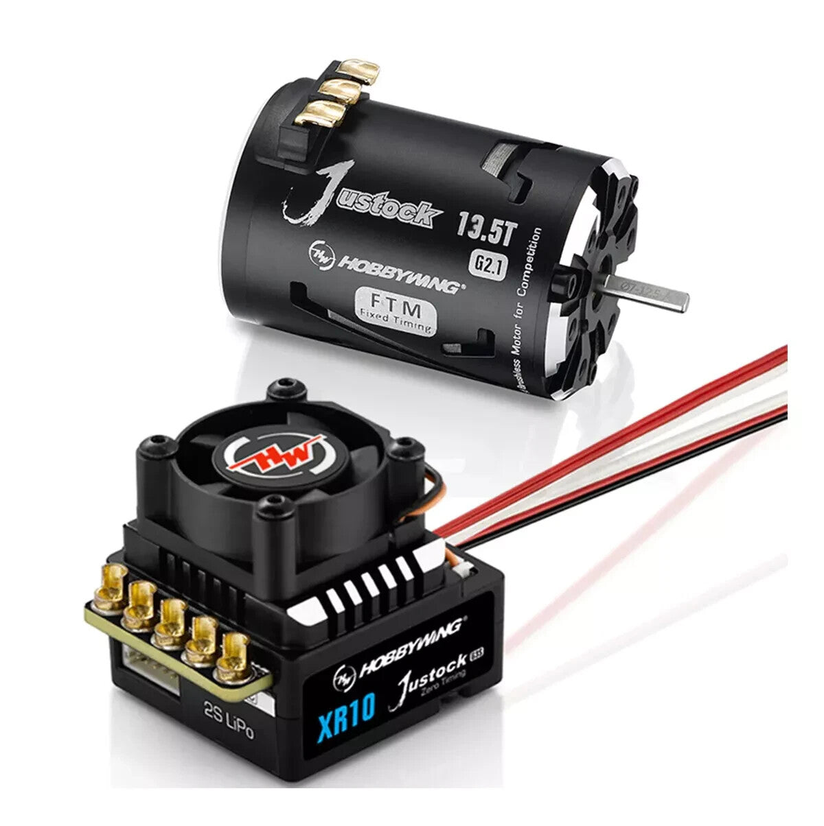 Hobbywing XR10 Justock G3S Sensored Brushless ESC/SD G2.1 13.5T Motor Combo