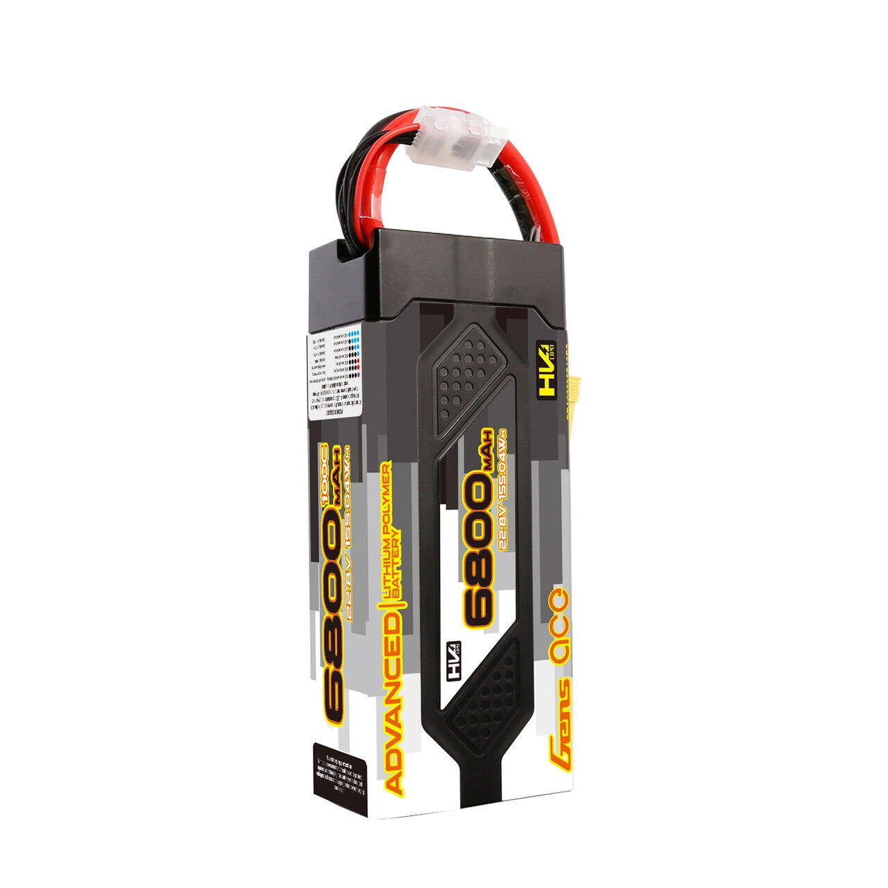 Gens Ace Advanced 22.2V 100C 6S 6800mah Lipo Battery With EC5 Plug For ARRMA