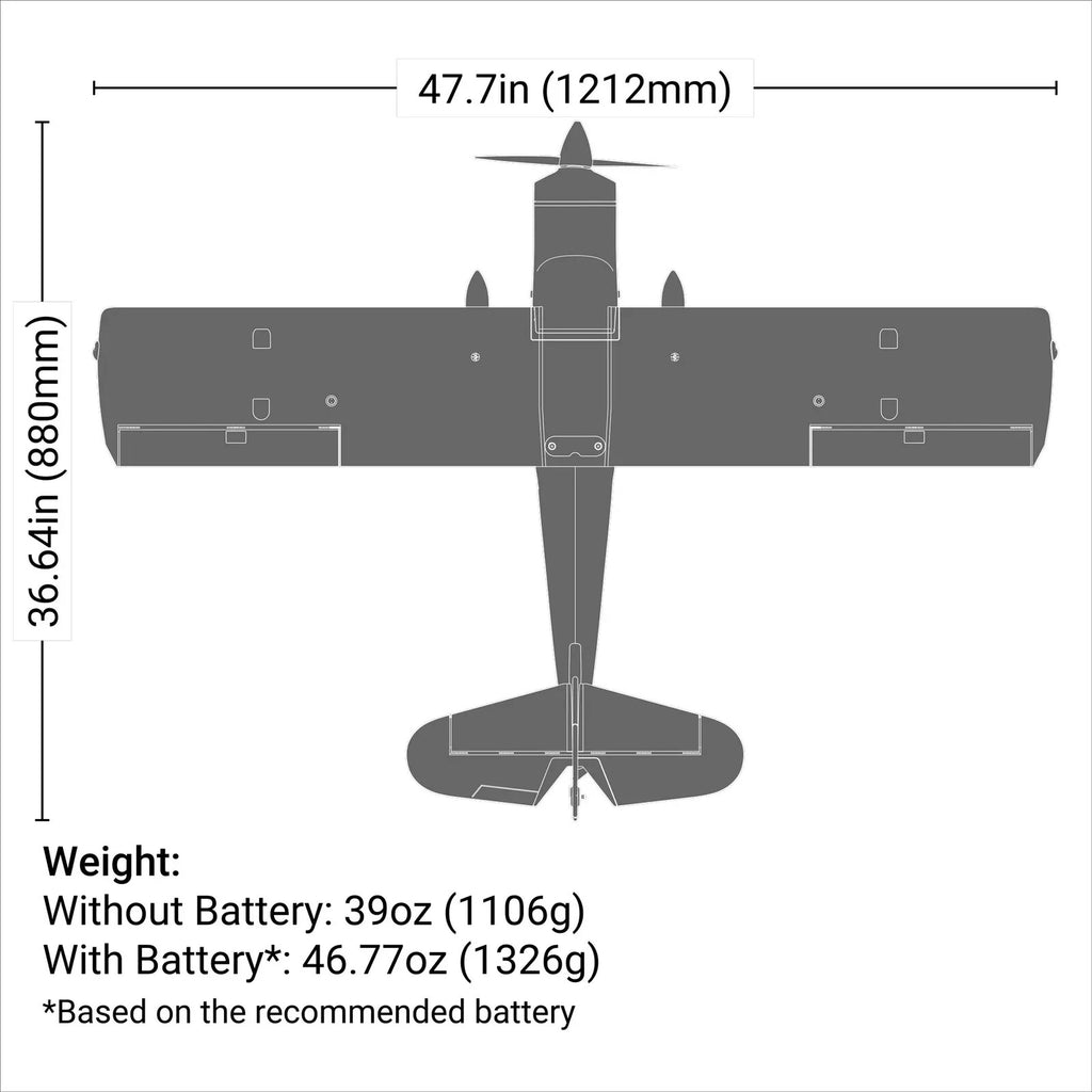 E-flite EFlite RC Airplane Decathlon 1.2m with Smart PNP Plug in Play EFL09275