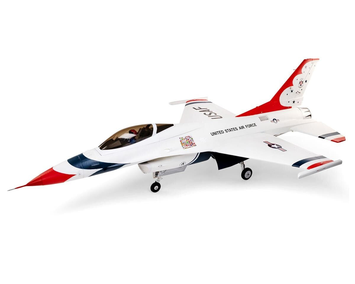 E-flite EFlite F16 F-16 Thunderbird 80mm BNF Basic EDF Jet Airplane AS3X & SAFE
