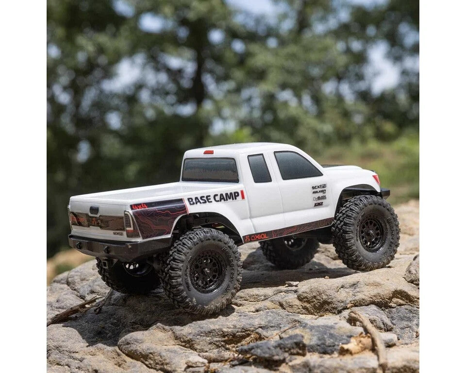 Axial SCX24 Base Camp 1/24 4WD RTR Scale Mini Rock Crawler White AXI-1219T1