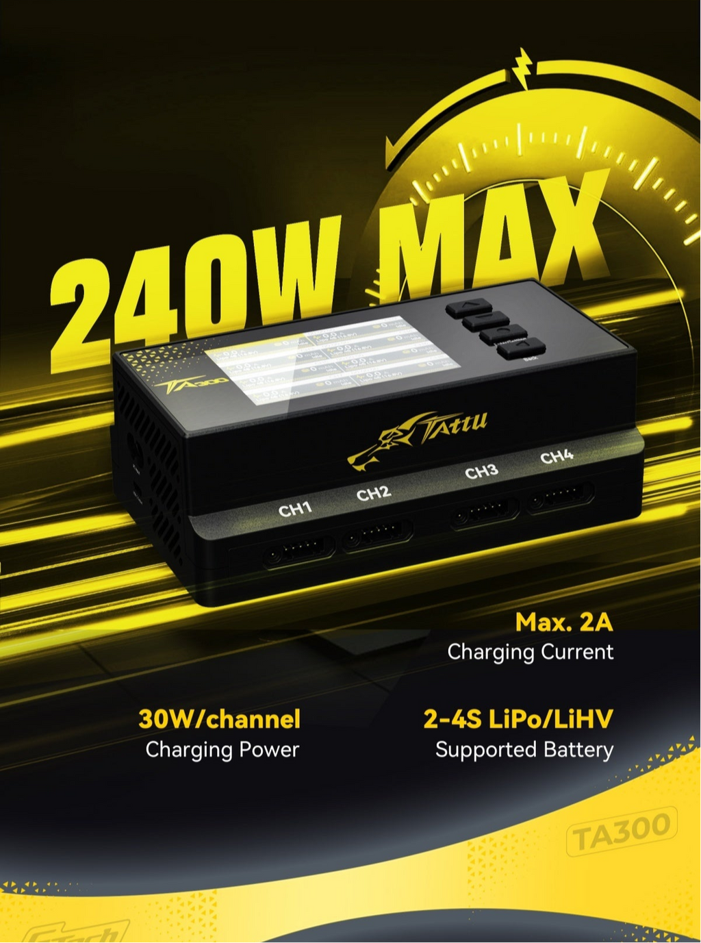 Tattu TA300 8 Channels Smart Charger with G-Tech