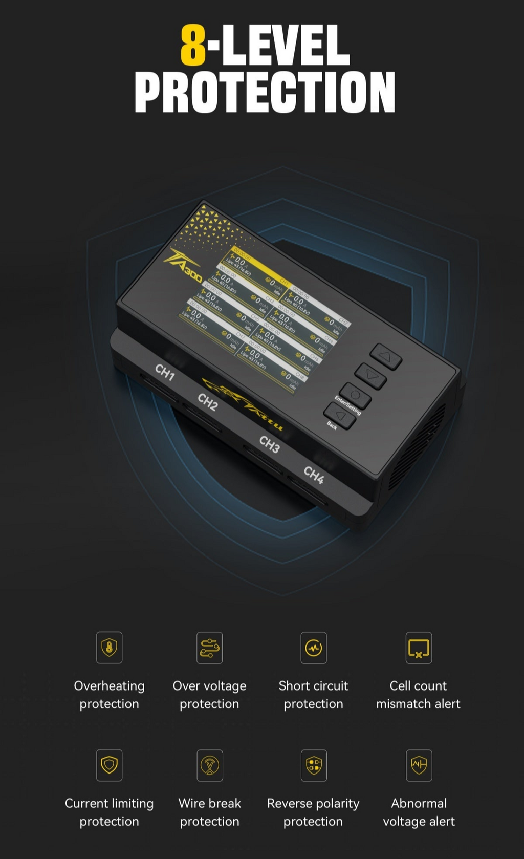 Tattu TA300 8 Channels Smart Charger with G-Tech