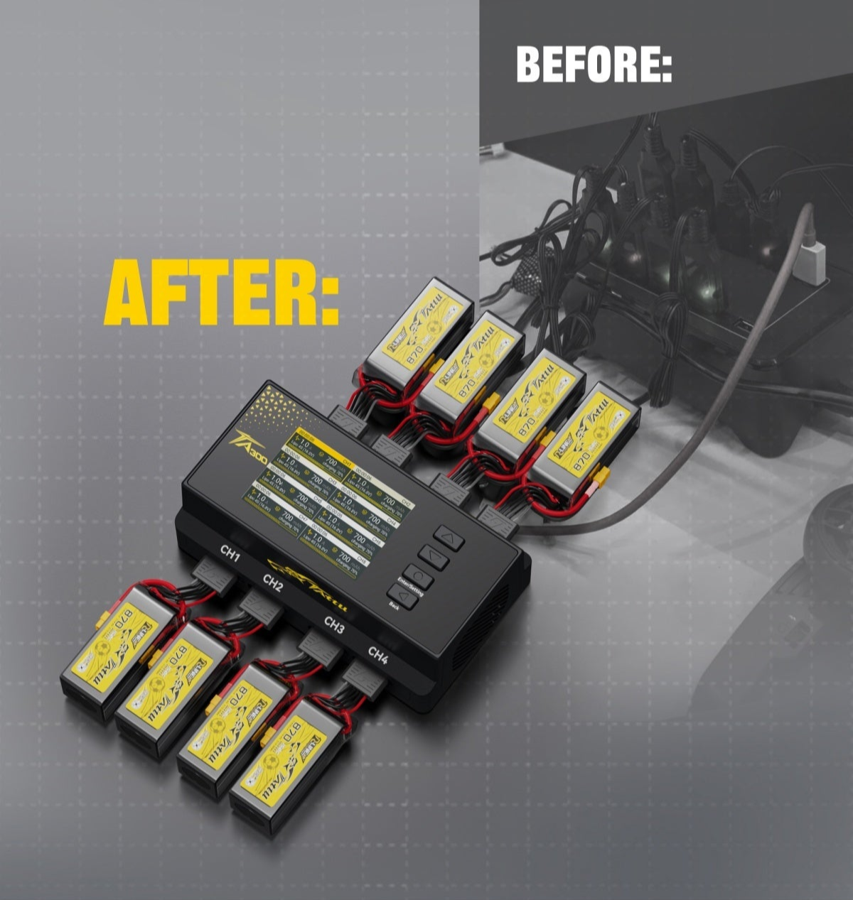 Tattu TA300 8 Channels Smart Charger with G-Tech