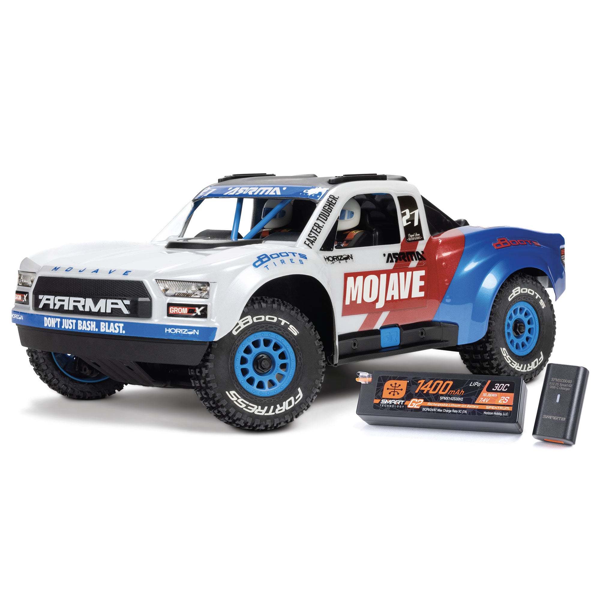 1/16 MOJAVE GROM 223S DSC 4X4 RTR Brushless Desert Truck, White (Battery & Charger Included) (Copy)