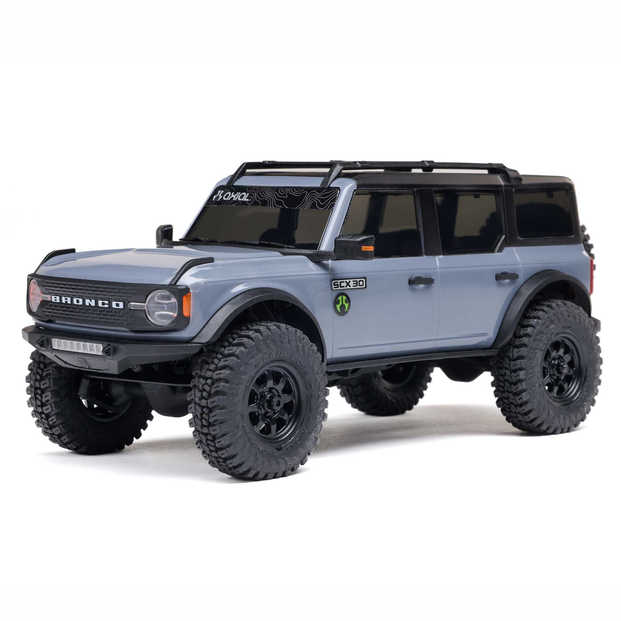 1/30 SCX30 Ford Bronco 4X4 RTR Brushed Rock Crawler (Battery & Charger Included), AXI-2048