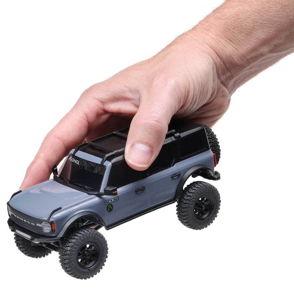 1/30 SCX30 Ford Bronco 4X4 RTR Brushed Rock Crawler (Battery & Charger Included), AXI-2048