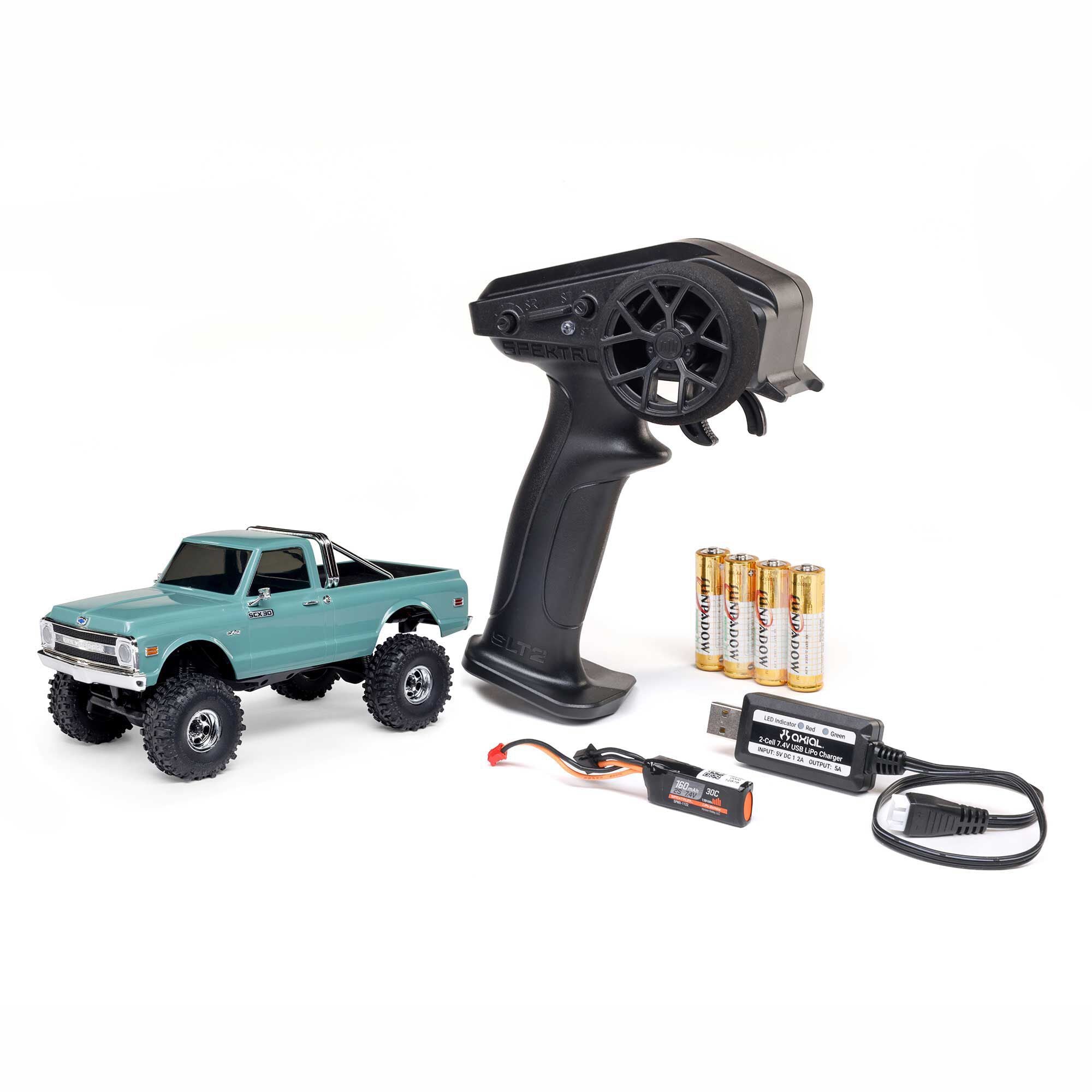 PREORDER 1/30 SCX30 Chevrolet K10 4X4 RTR Brushed Rock Crawler (Battery & Charger Included) AXI-2260