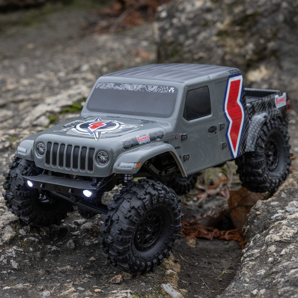 Dealer Exclusive 1/24 SCX24 Summit Racing Jeep Gladiator 4X4 Rock Crawler RTR (Battery & Charger Included), Gray
