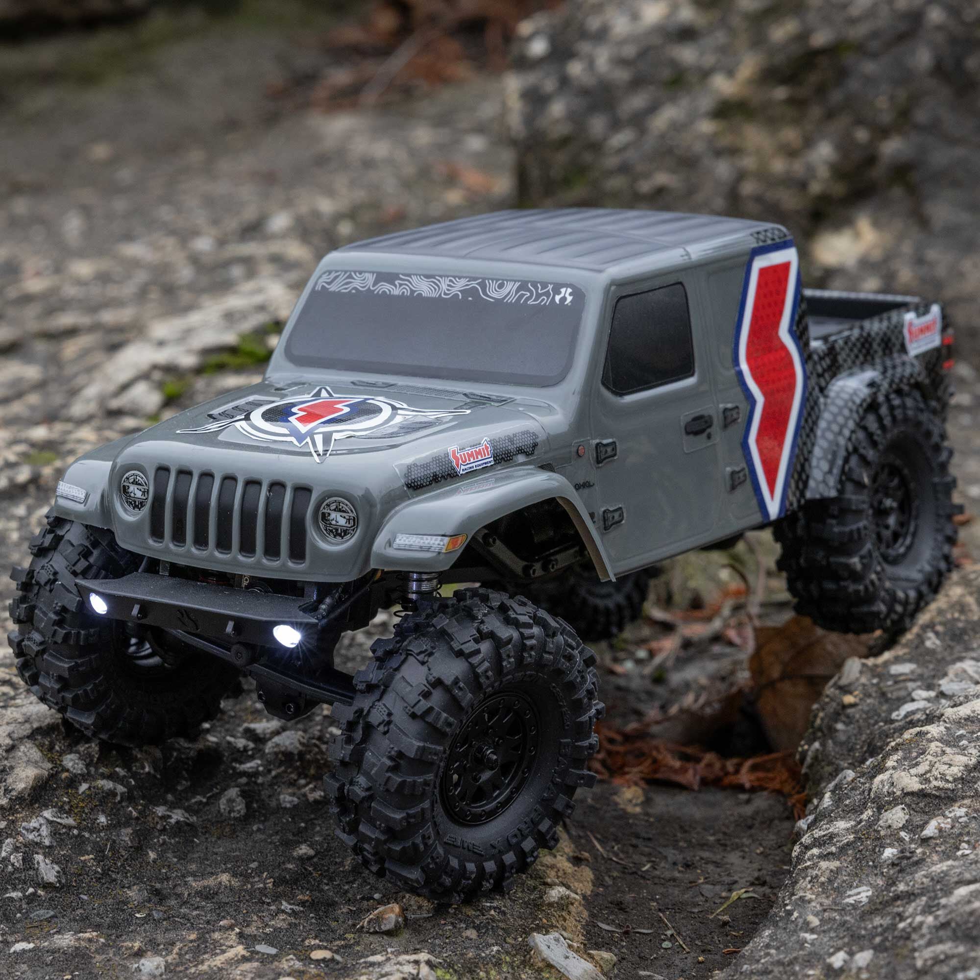 Dealer Exclusive 1/24 SCX24 Summit Racing Jeep Gladiator 4X4 Rock Crawler RTR (Battery & Charger Included), Gray