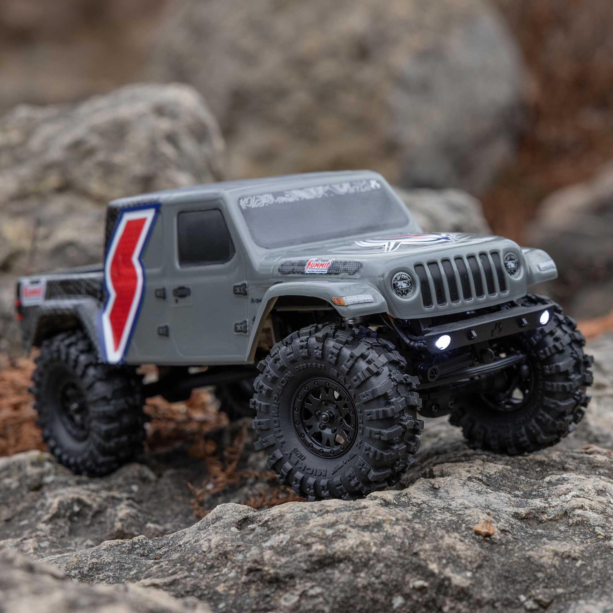 Dealer Exclusive 1/24 SCX24 Summit Racing Jeep Gladiator 4X4 Rock Crawler RTR (Battery & Charger Included), Gray