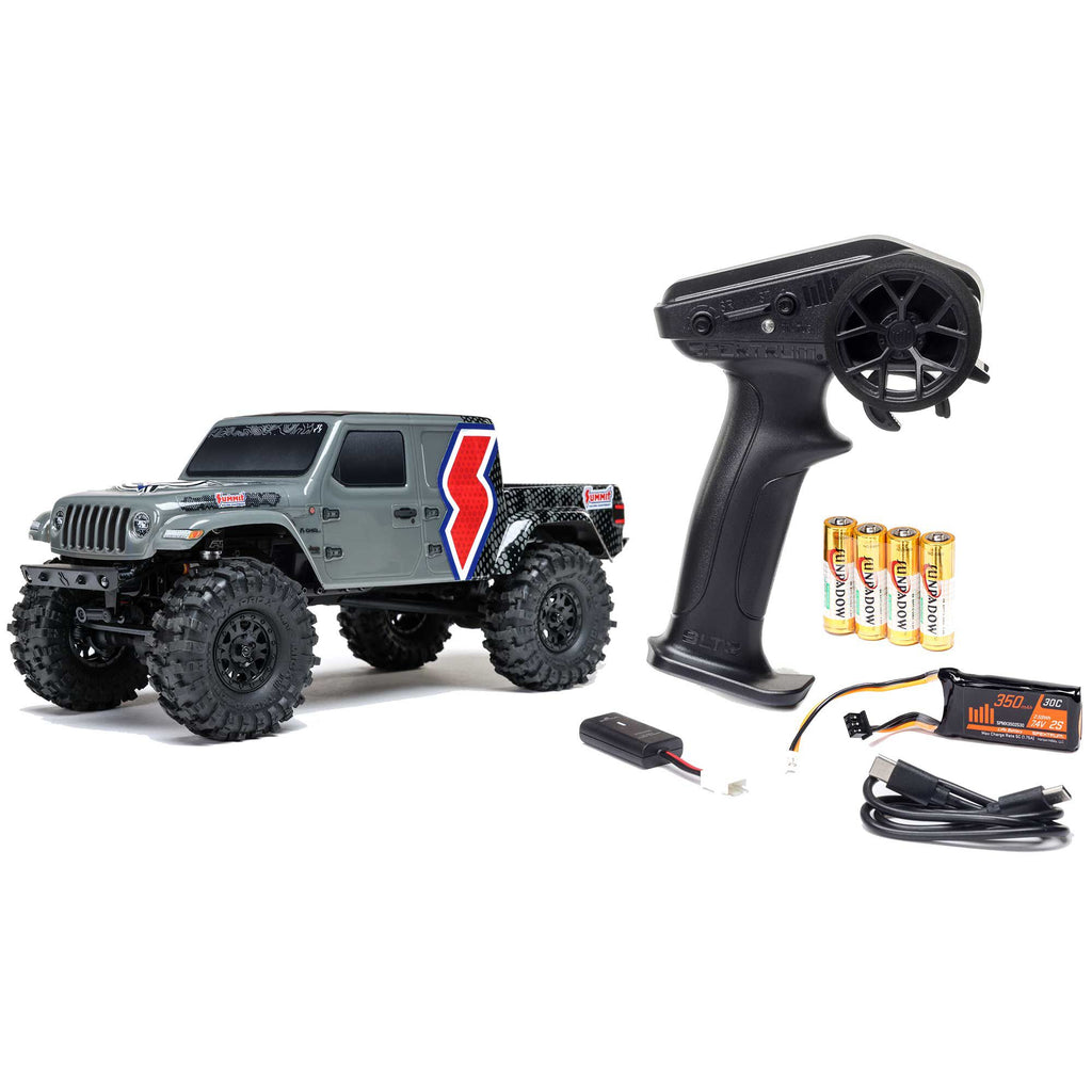 Dealer Exclusive 1/24 SCX24 Summit Racing Jeep Gladiator 4X4 Rock Crawler RTR (Battery & Charger Included), Gray