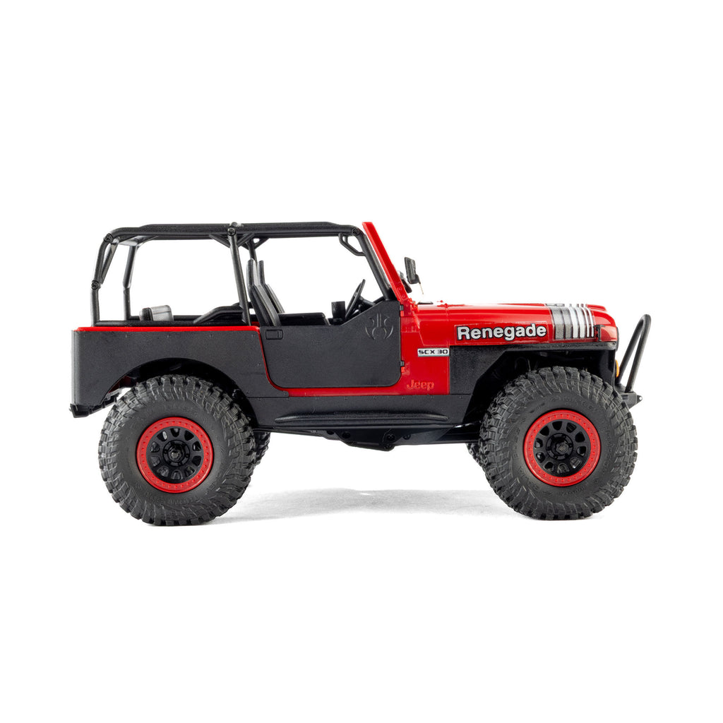 PREORDER 10/28/26 Axial SCX30 Jeep CJ-7 GenRight 1/30 4WD RTR RC Crawler Red Green AXI-3273T1/T2