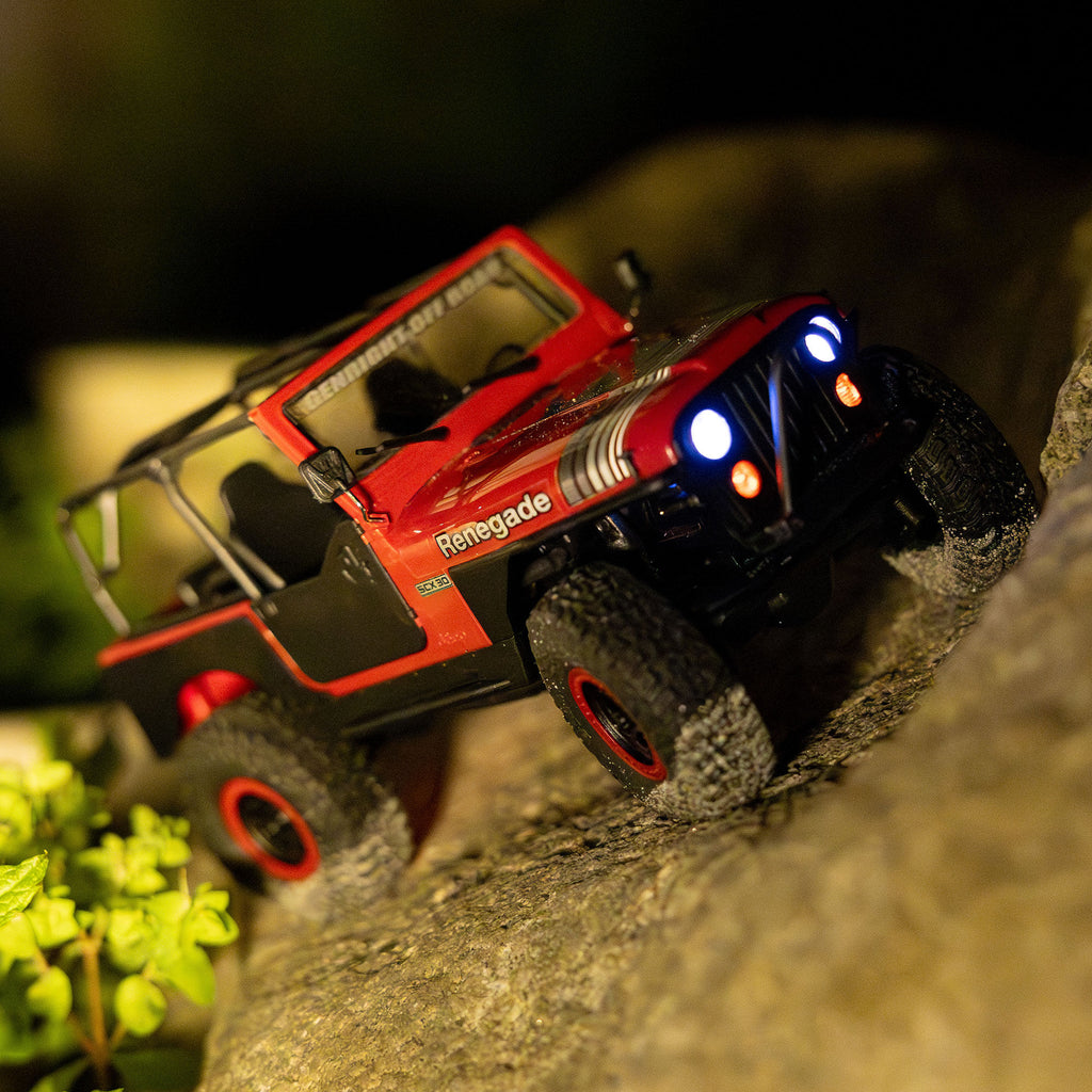 PREORDER 10/28/26 Axial SCX30 Jeep CJ-7 GenRight 1/30 4WD RTR RC Crawler Red Green AXI-3273T1/T2