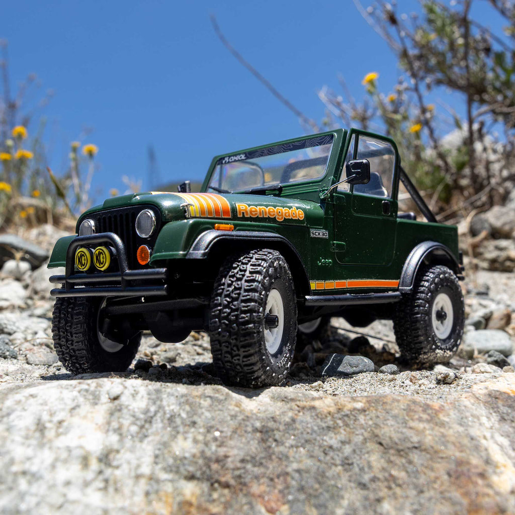 PREORDER 10/28/26 Axial SCX30 Jeep CJ-7 GenRight 1/30 4WD RTR RC Crawler Red Green AXI-3273T1/T2