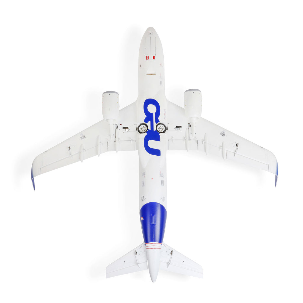 E-flite Airbus A320neo Twin 64mm EDF RC Jet Airliner BNF Basic with AS3X+ and SAFE Select With Livery