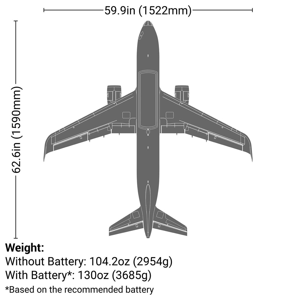 E-flite Airbus A320neo Twin 64mm EDF RC Jet Airliner BNF Basic with AS3X+ and SAFE Select