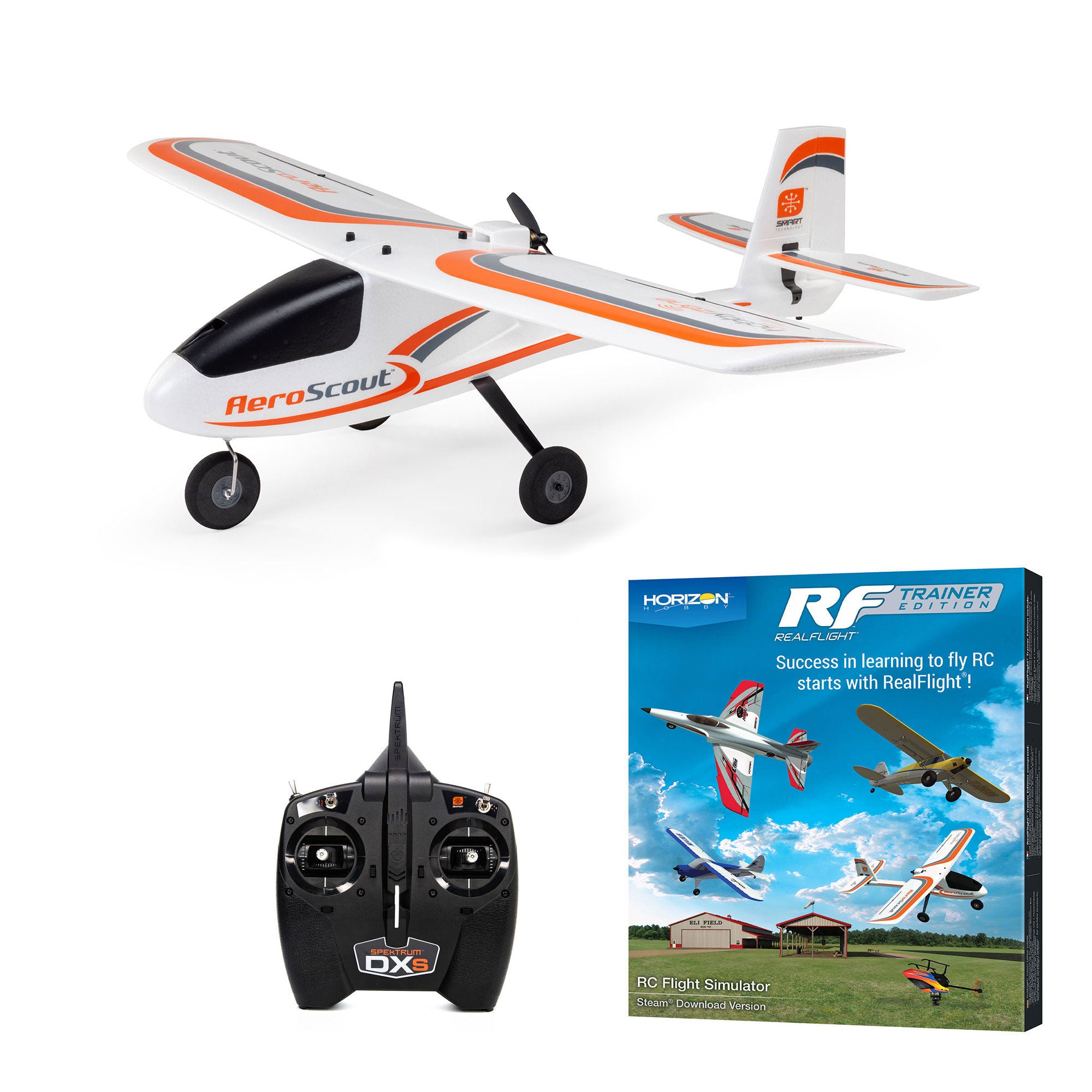 PREORDER UPDATED HobbyZone AeroScout S 2 1.1m RTF Trainer Electric Airplane (1095mm) HBZ380002